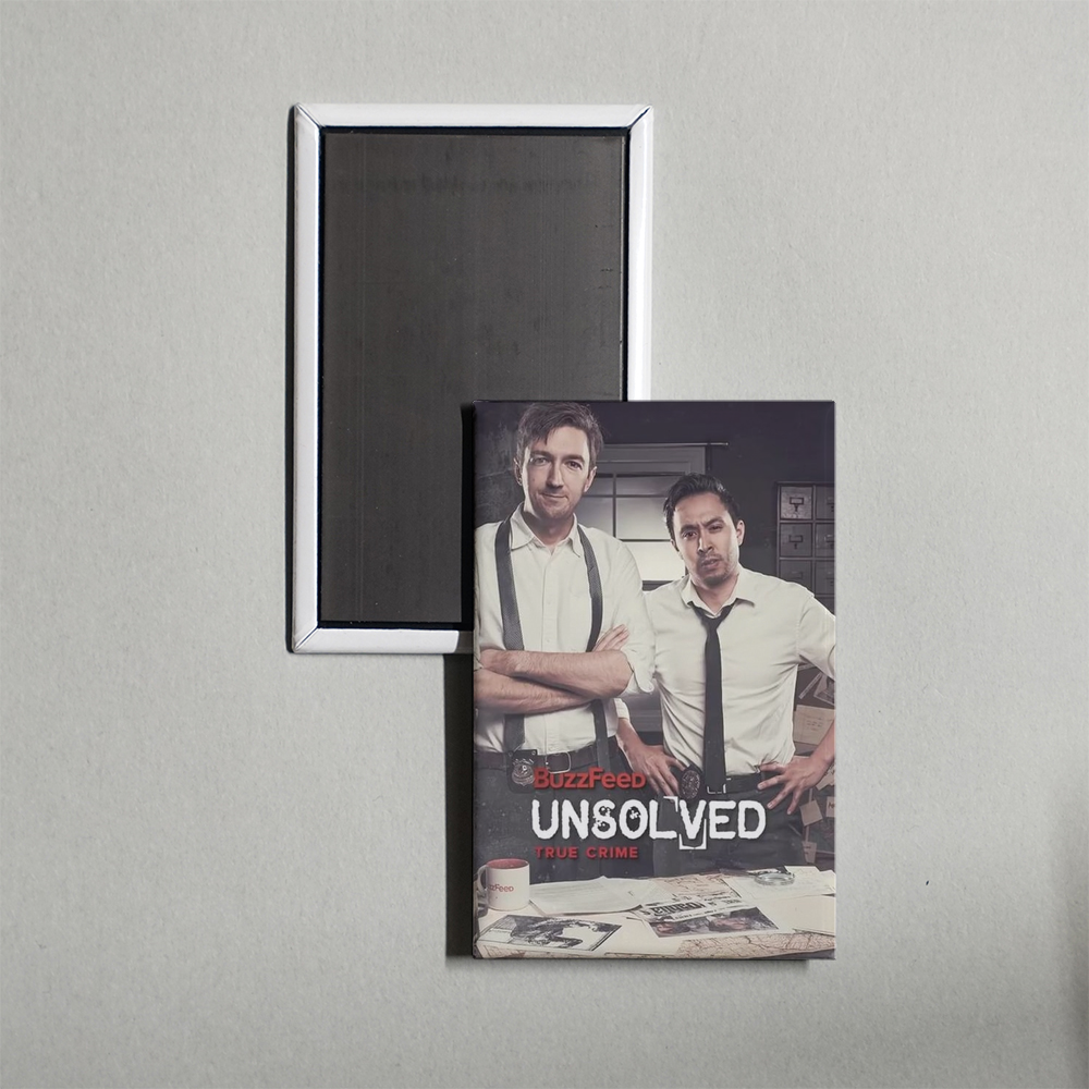 Buzzfeed Unsolved True Crime TV Show Fridge Magnet