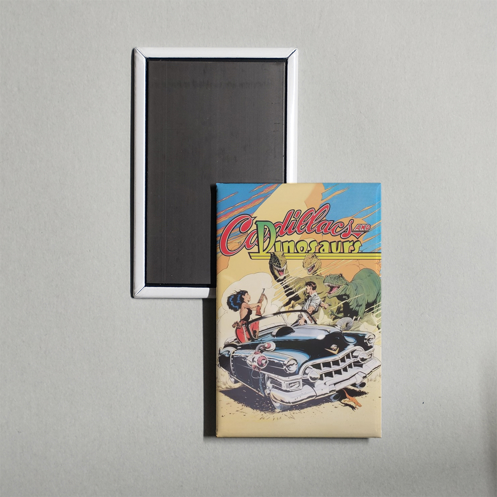 Cadillacs and Dinosaurs TV Show Fridge Magnet