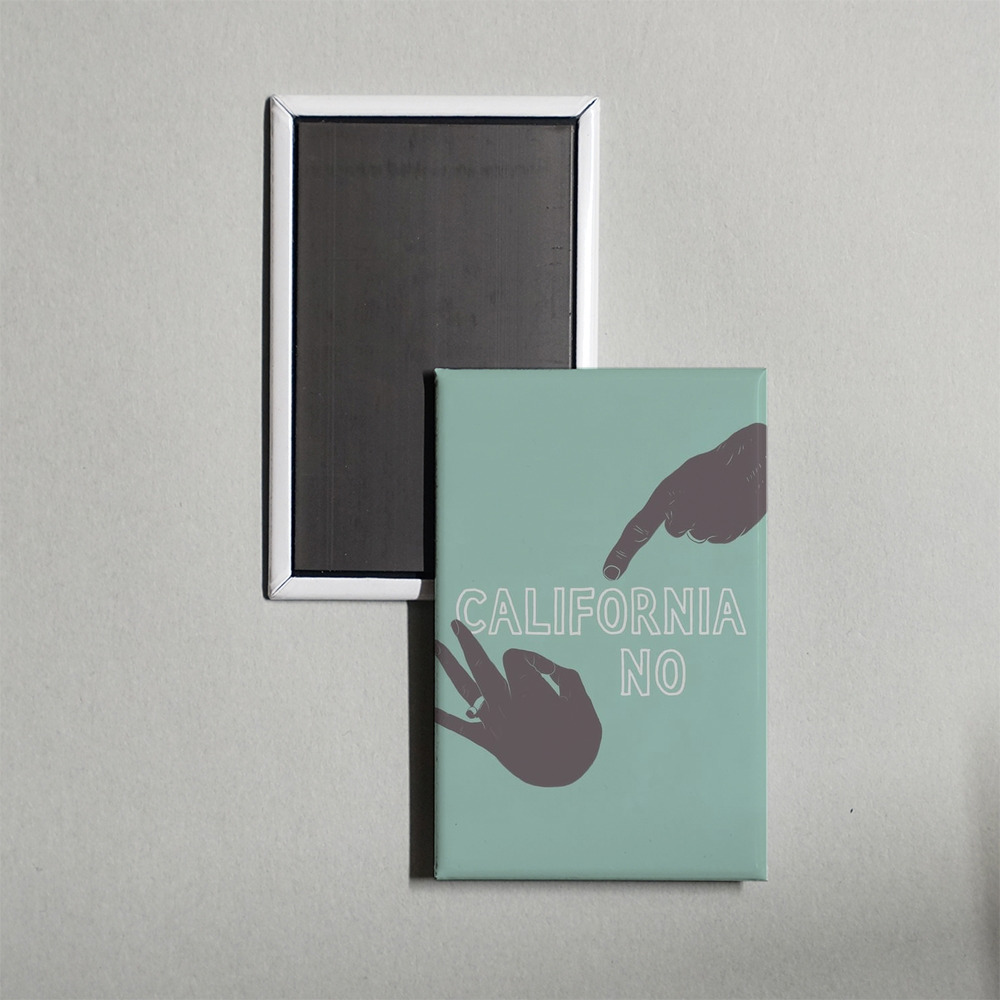 California No Mini Movie Fridge Magnet