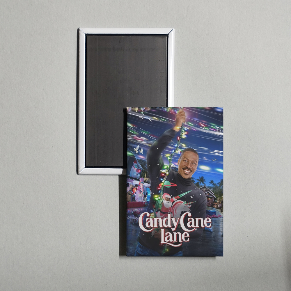 Candy Cane Lane Mini Movie Fridge Magnet