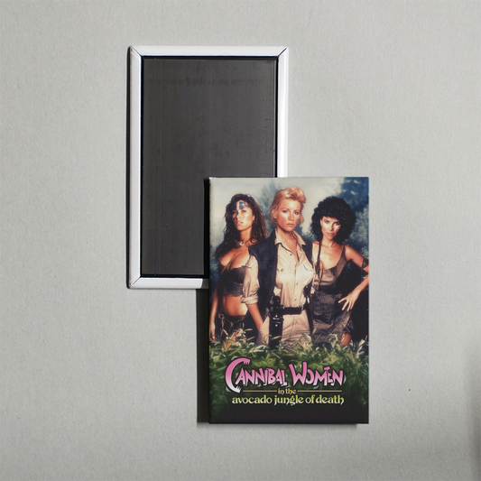 Cannibal Women in the Avocado Jungle of Death Mini Movie Fridge Magnet