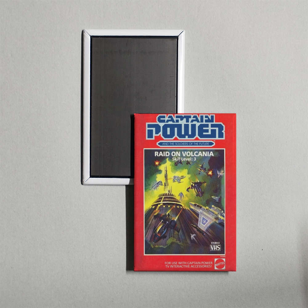 Captain Power and the Soldiers of the Future Raid on Volcania - Skill Level 3 Mini Movie Fridge Magnet