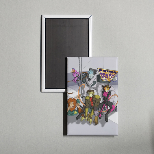 Captain Simian & the Space Monkeys TV Show Fridge Magnet