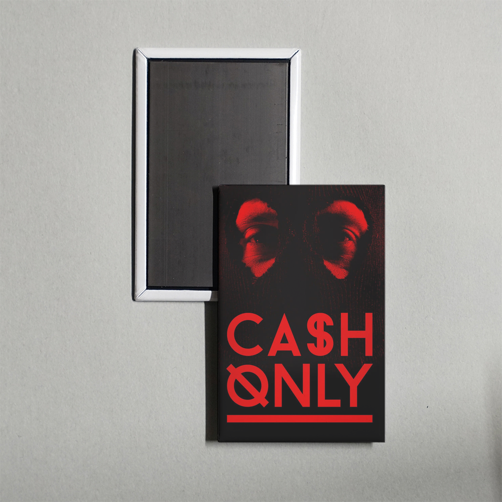 Cash Only Mini Movie Fridge Magnet