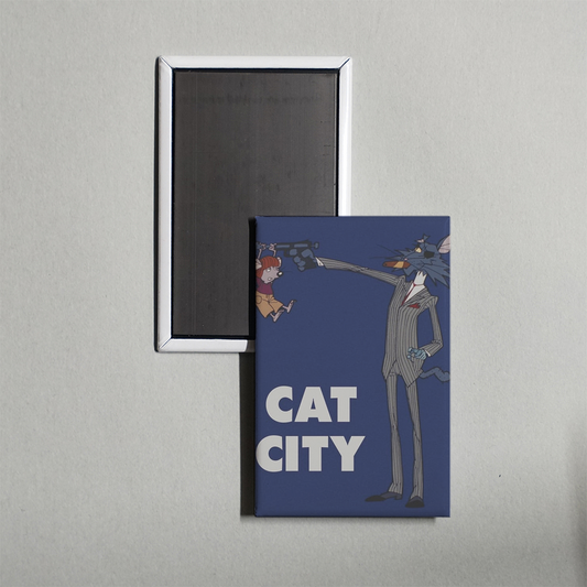 Cat City Mini Movie Fridge Magnet