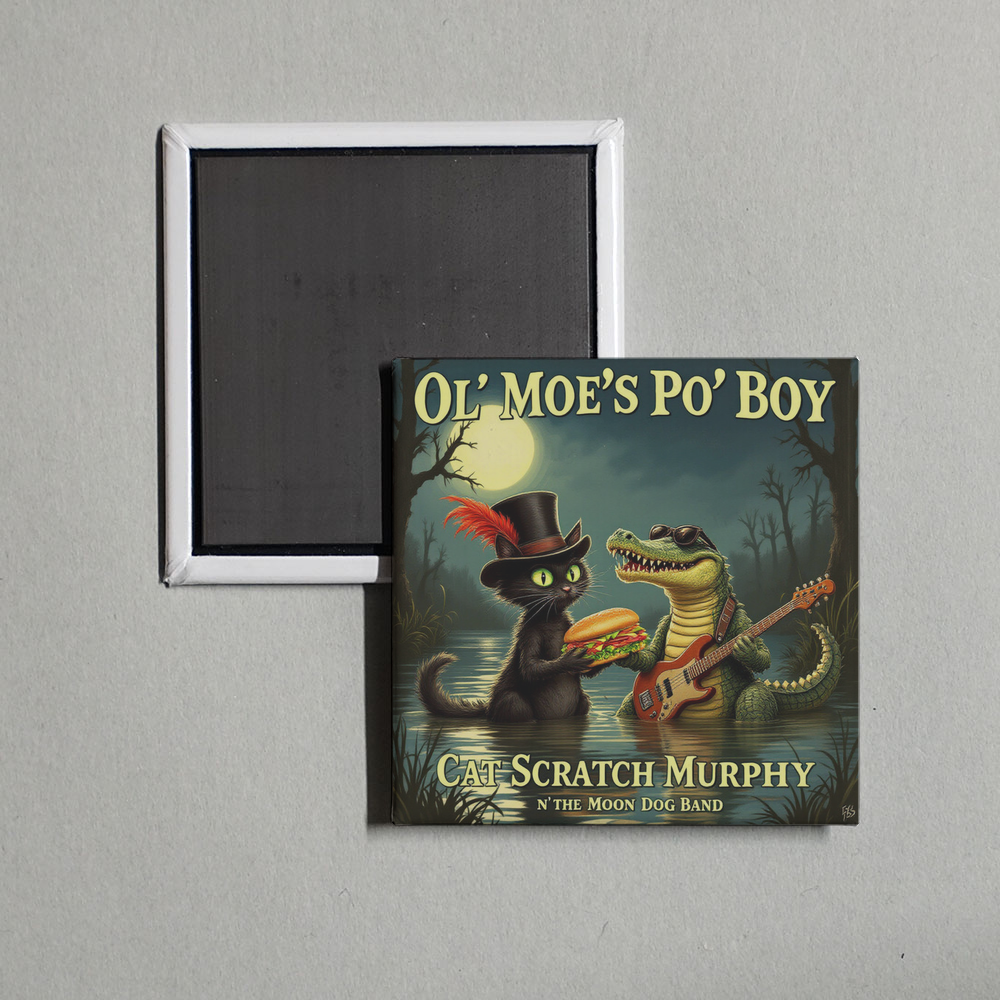 Cat Scratch Murphy n' the Moon Dog Band - Ol' Moe's Po' Boy Album Cover Fridge Magnet