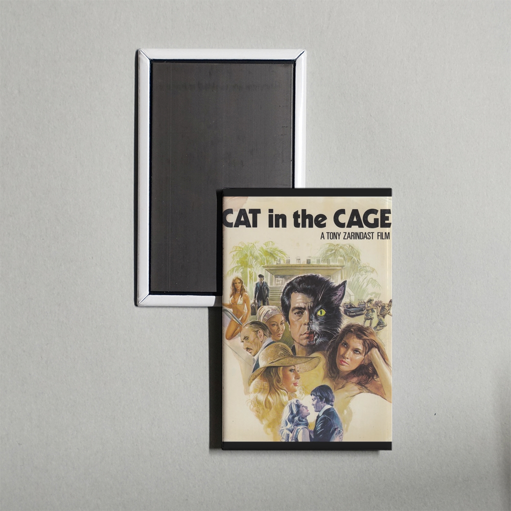 Cat in the Cage Mini Movie Fridge Magnet