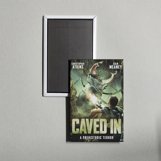 Caved In Prehistoric Terror Mini Movie Fridge Magnet