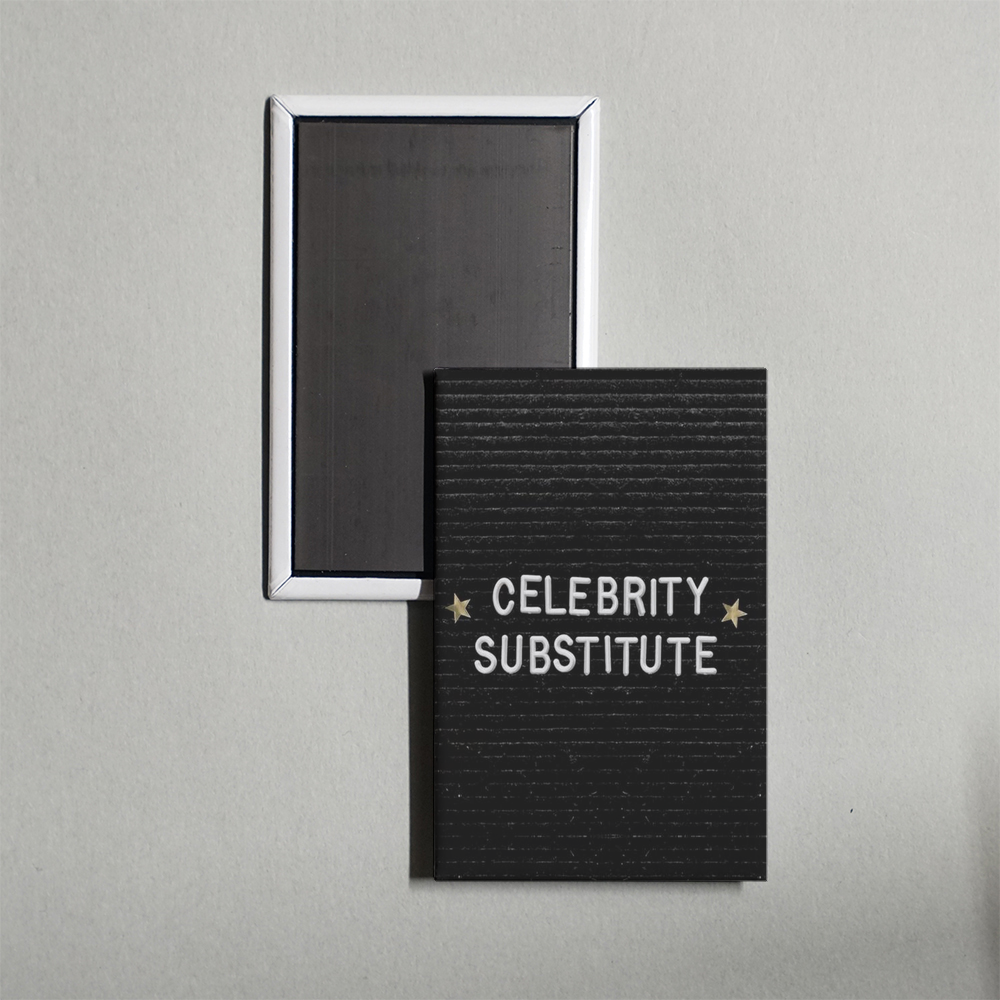 Celebrity Substitute TV Show Fridge Magnet