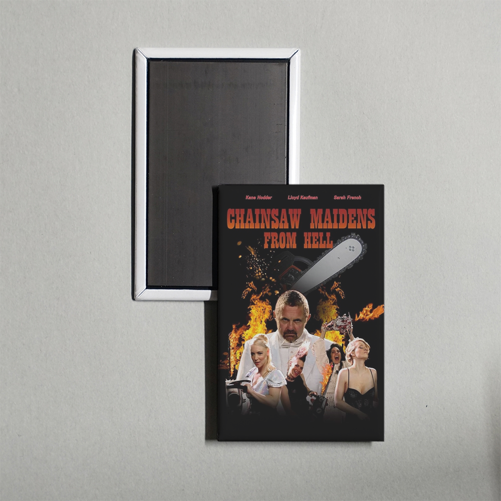 Chainsaw Maidens from Hell Mini Movie Fridge Magnet