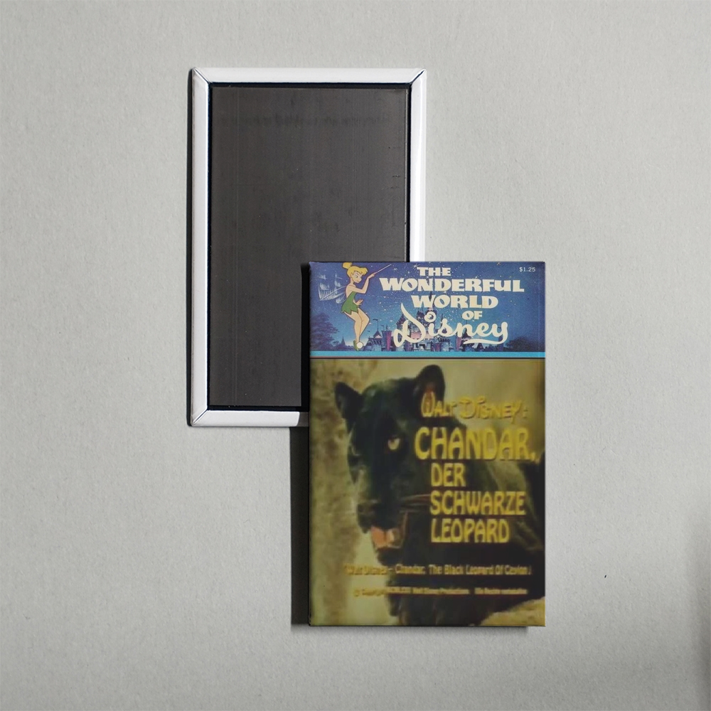 Chandar, the Black Leopard of Ceylon Mini Movie Fridge Magnet