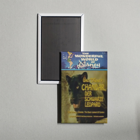 Chandar, the Black Leopard of Ceylon Mini Movie Fridge Magnet