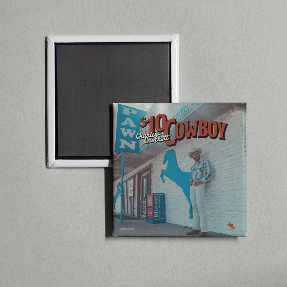 Charley Crockett - $10 Cowboy Album Cover Fridge Magnet