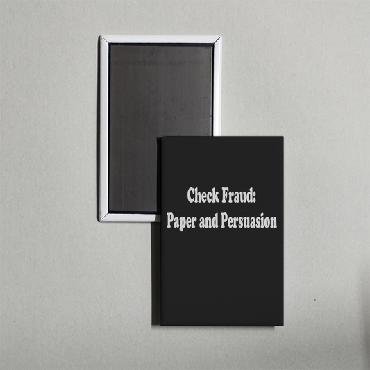 Check Fraud Paper and Persuasion Mini Movie Fridge Magnet