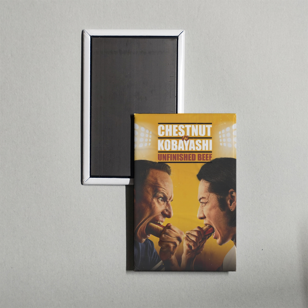 Chestnut vs. Kobayashi Unfinished Beef Mini Movie Fridge Magnet