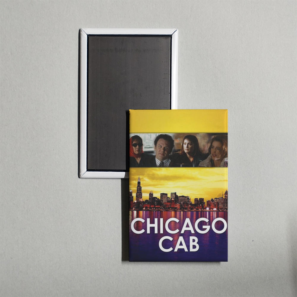 Chicago Cab Mini Movie Fridge Magnet