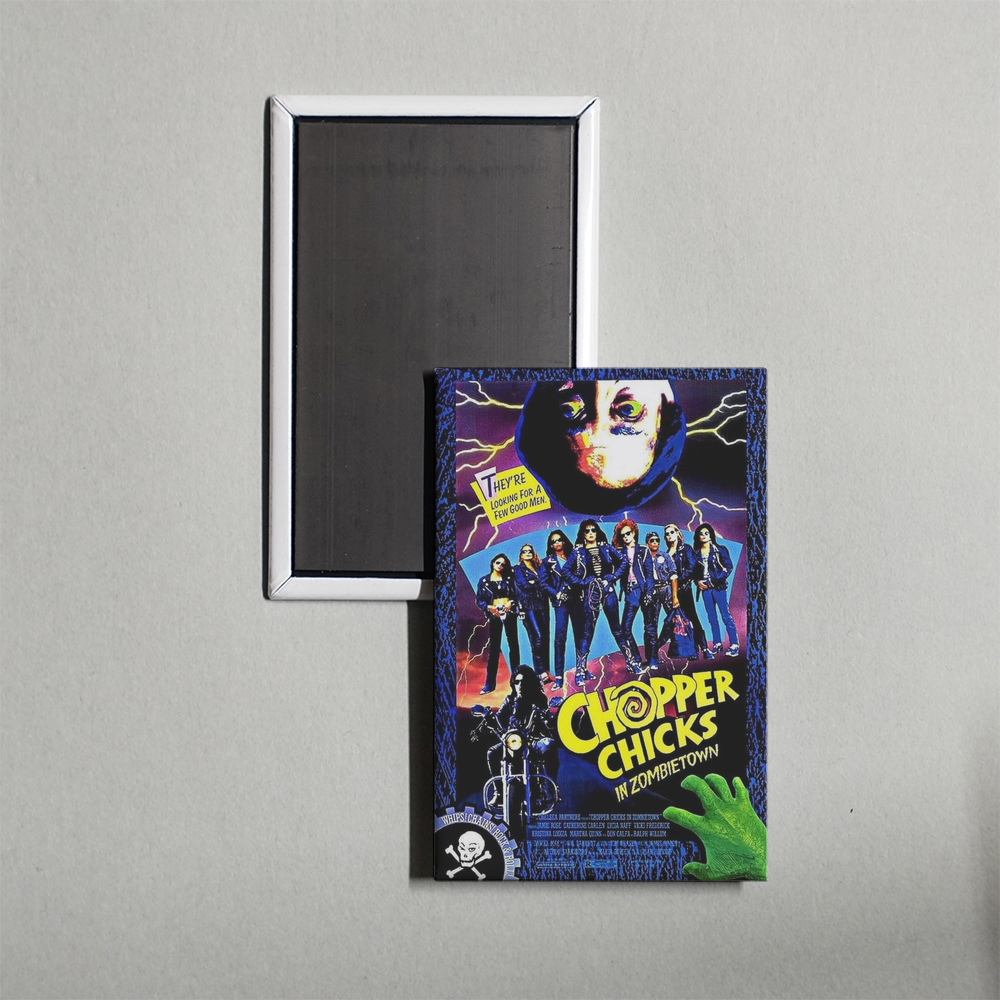 Chopper Chicks in Zombietown Mini Movie Fridge Magnet