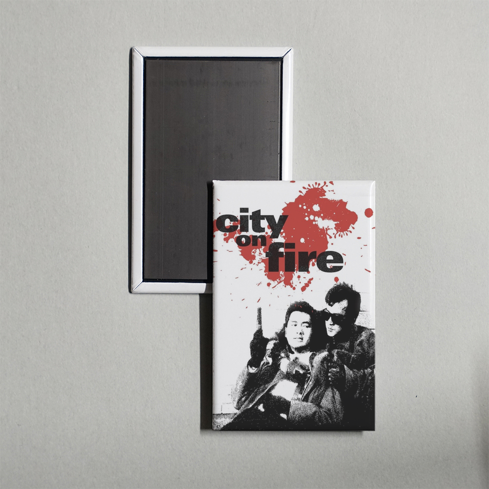 City on Fire Mini Movie Fridge Magnet