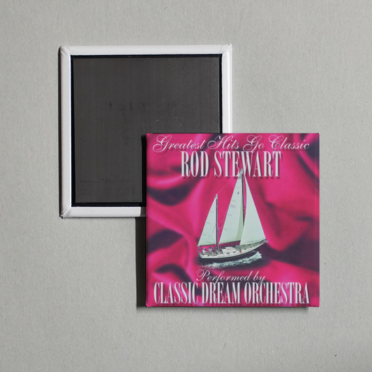 Classic Dream Orchestra - Rod Stewart - Greatest Hits Go Classic Album Cover Fridge Magnet
