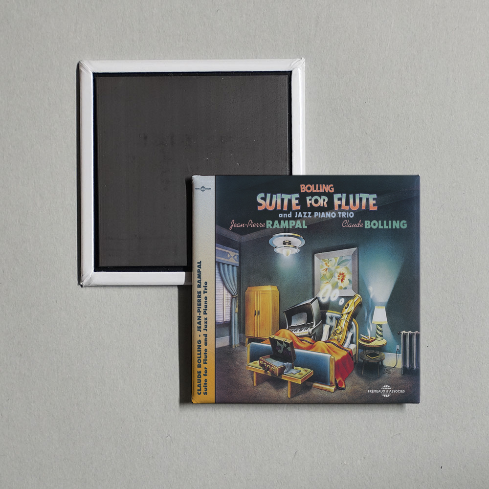 Claude Bolling - Bolling Rampal - Suite for Flute and Jazz Piano Trio Album Cover Fridge Magnet