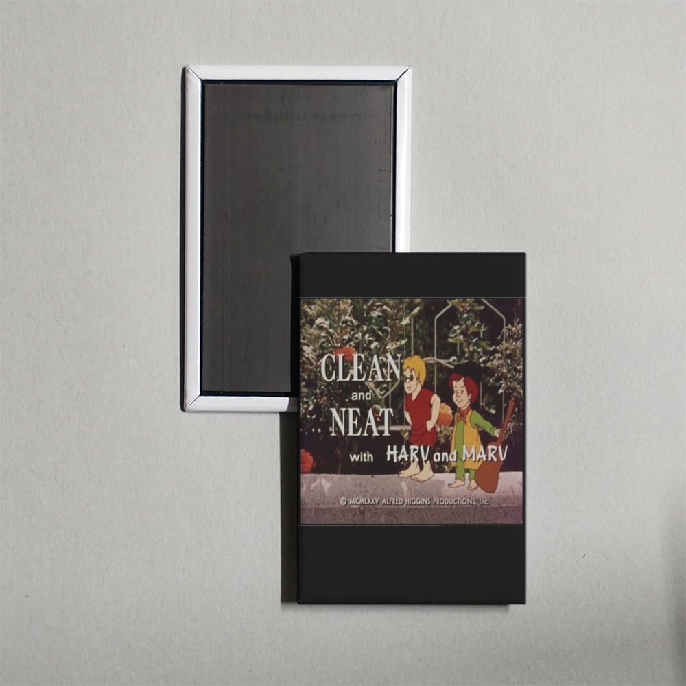 Clean and Neat with Harv and Marv Mini Movie Fridge Magnet