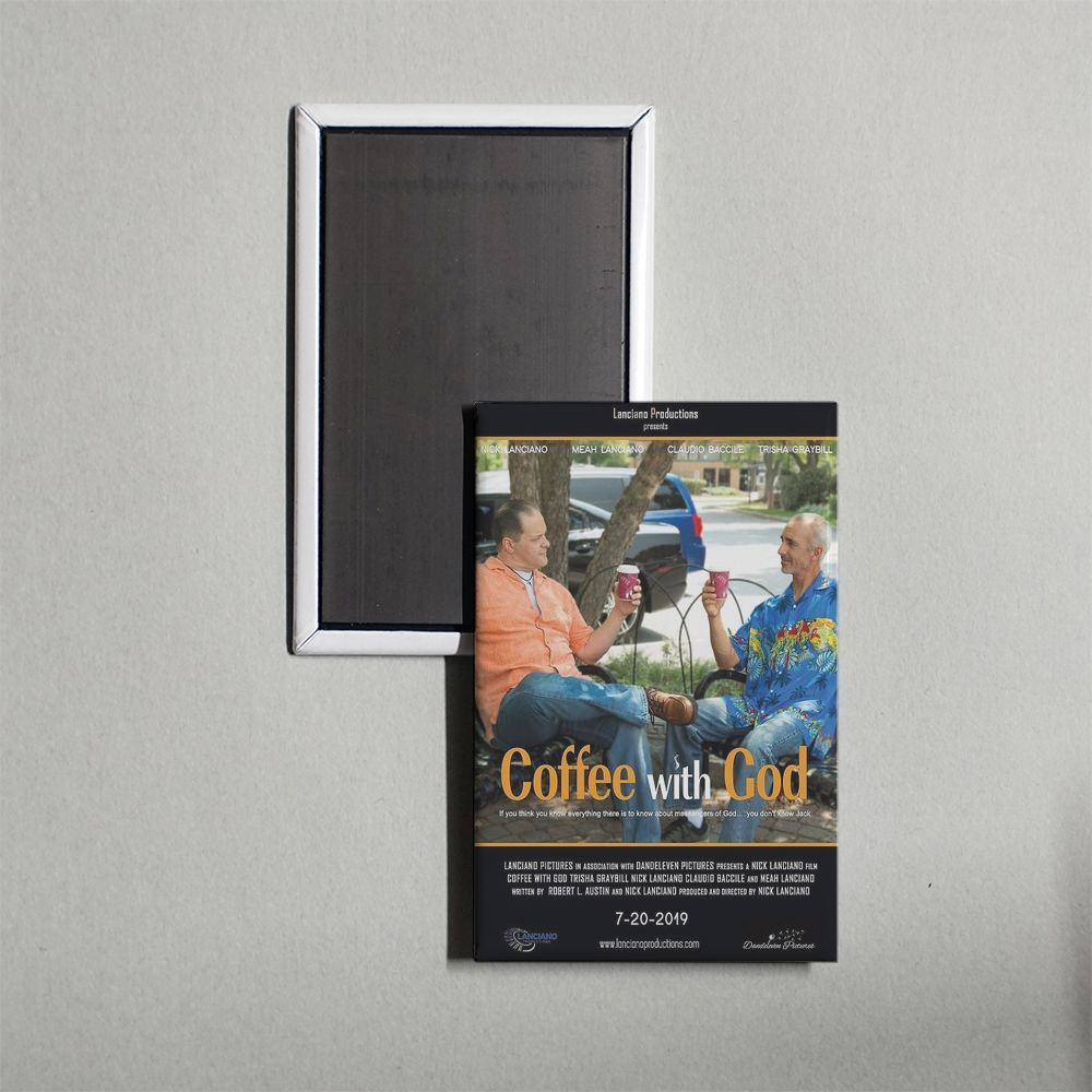 Coffee with God Mini Movie Fridge Magnet