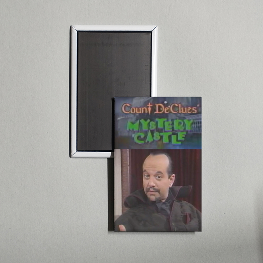 Count DeClues' Mystery Castle Mini Movie Fridge Magnet
