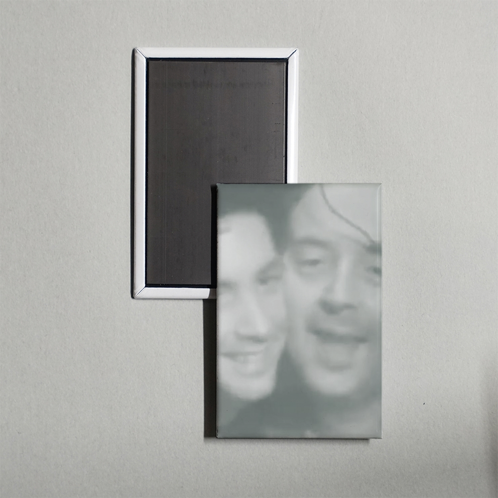 Coupla White Faggots Sitting Around Talking Mini Movie Fridge Magnet