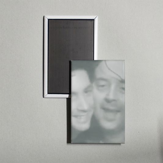 Coupla White Faggots Sitting Around Talking Mini Movie Fridge Magnet