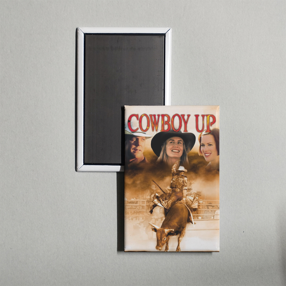 Cowboy Up Mini Movie Fridge Magnet
