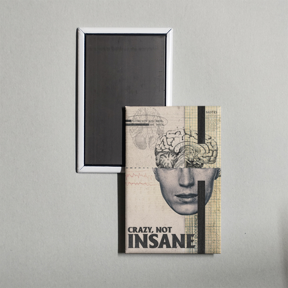 Crazy, Not Insane Mini Movie Fridge Magnet