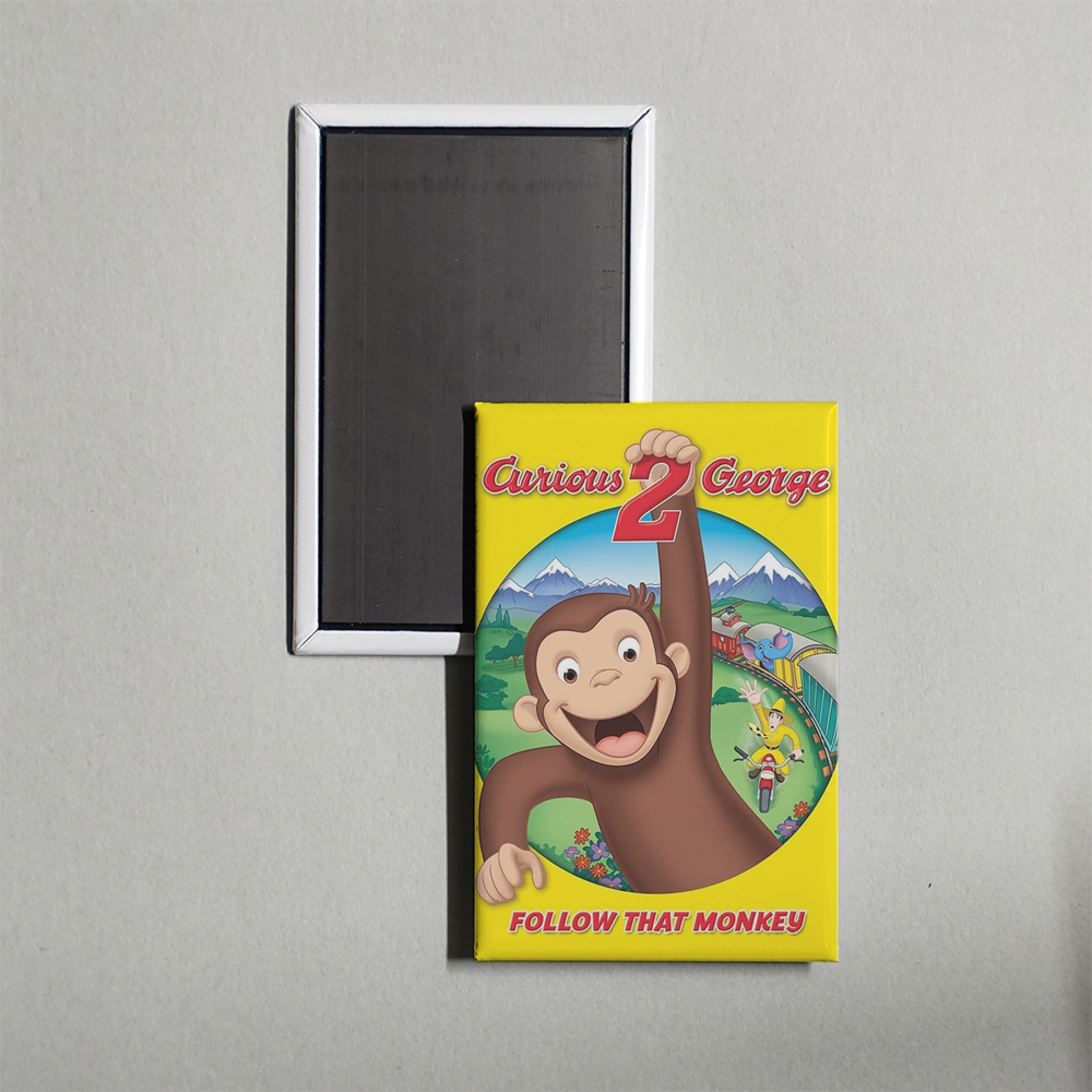 Curious George 2 Follow That Monkey! Mini Movie Fridge Magnet