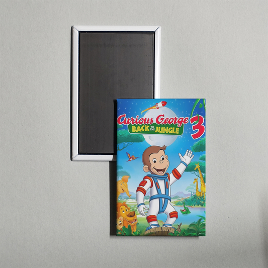 Curious George 3 Back to the Jungle Mini Movie Fridge Magnet