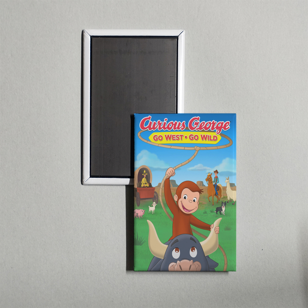 Curious George Go West, Go Wild Mini Movie Fridge Magnet
