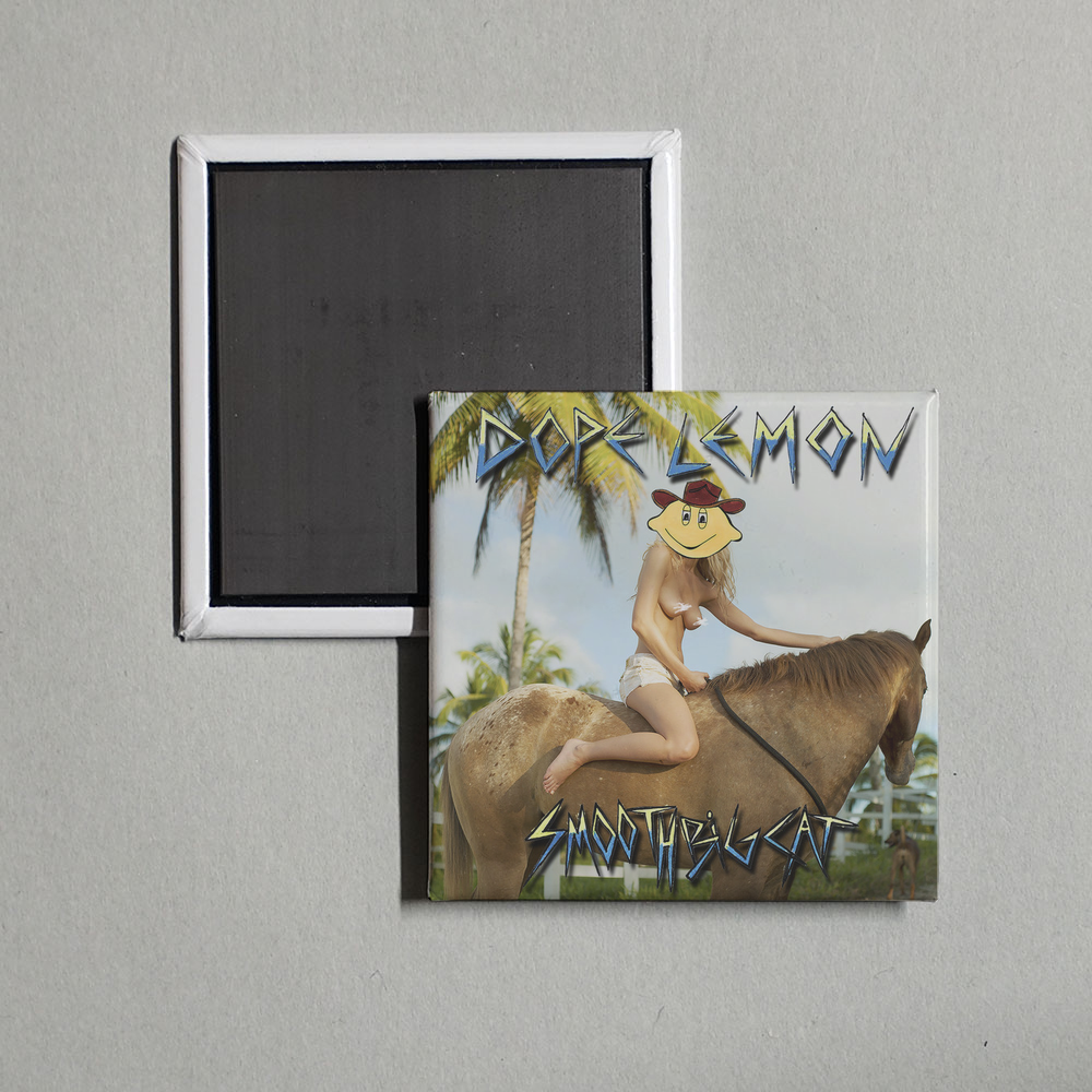 DOPE LEMON - Smooth Big Cat Album Cover Fridge Magnet