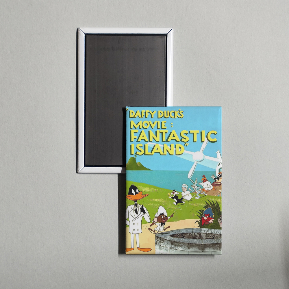 Daffy Duck's Movie Fantastic Island Mini Movie Fridge Magnet