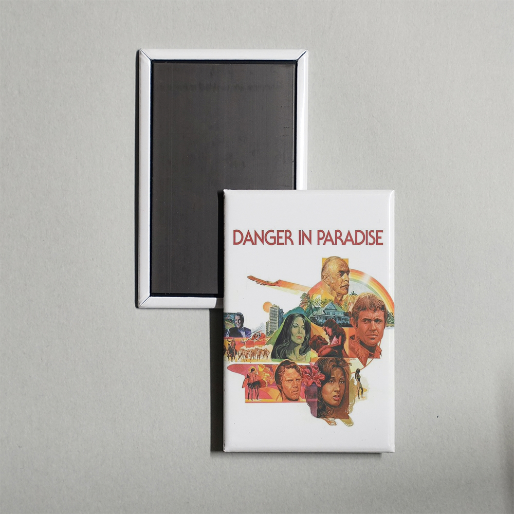 Danger in Paradise Mini Movie Fridge Magnet