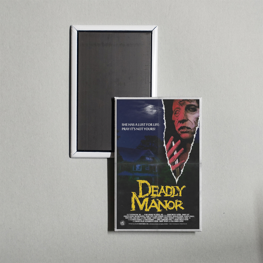 Deadly Manor Mini Movie Fridge Magnet