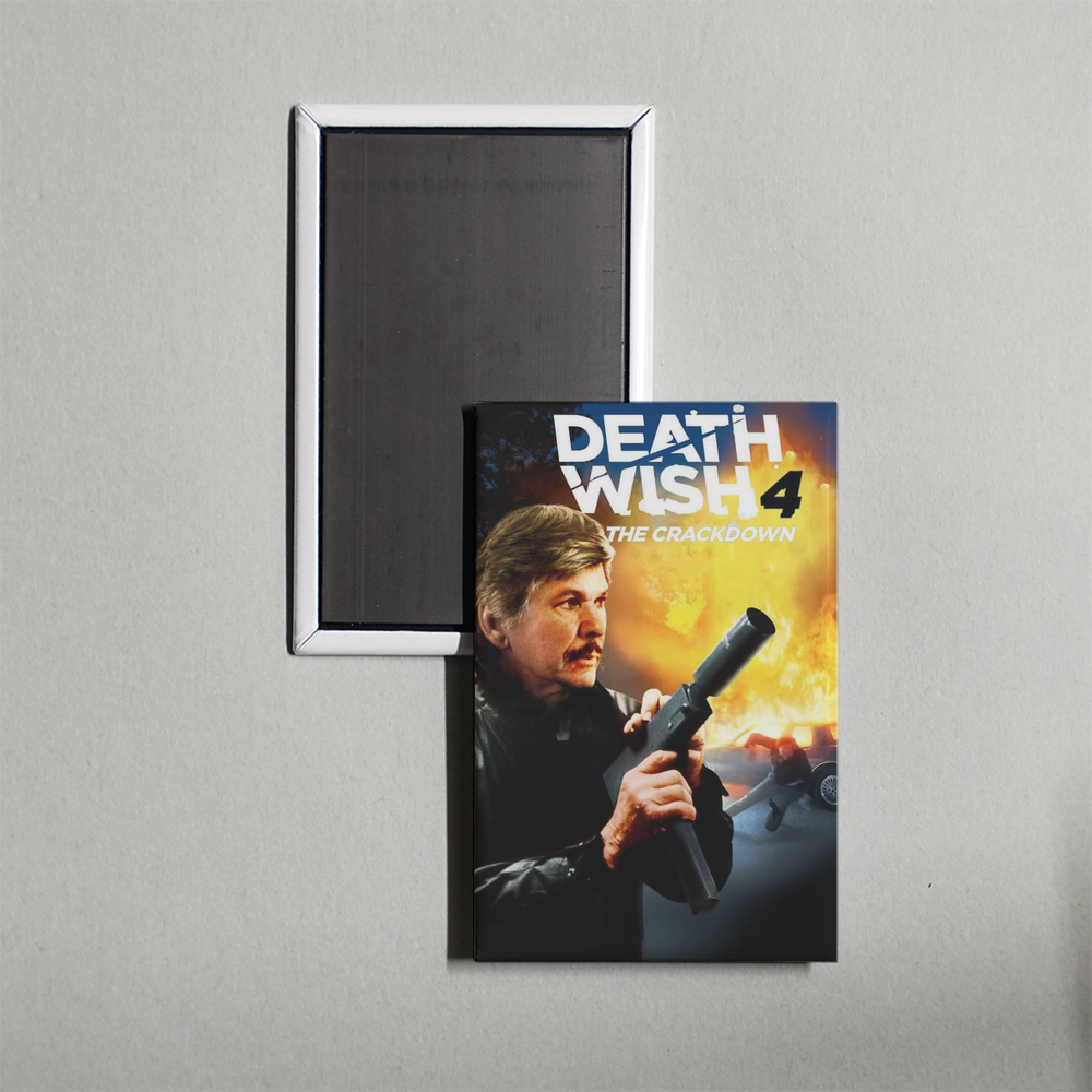 Death Wish 4 The Crackdown Mini Movie Fridge Magnet