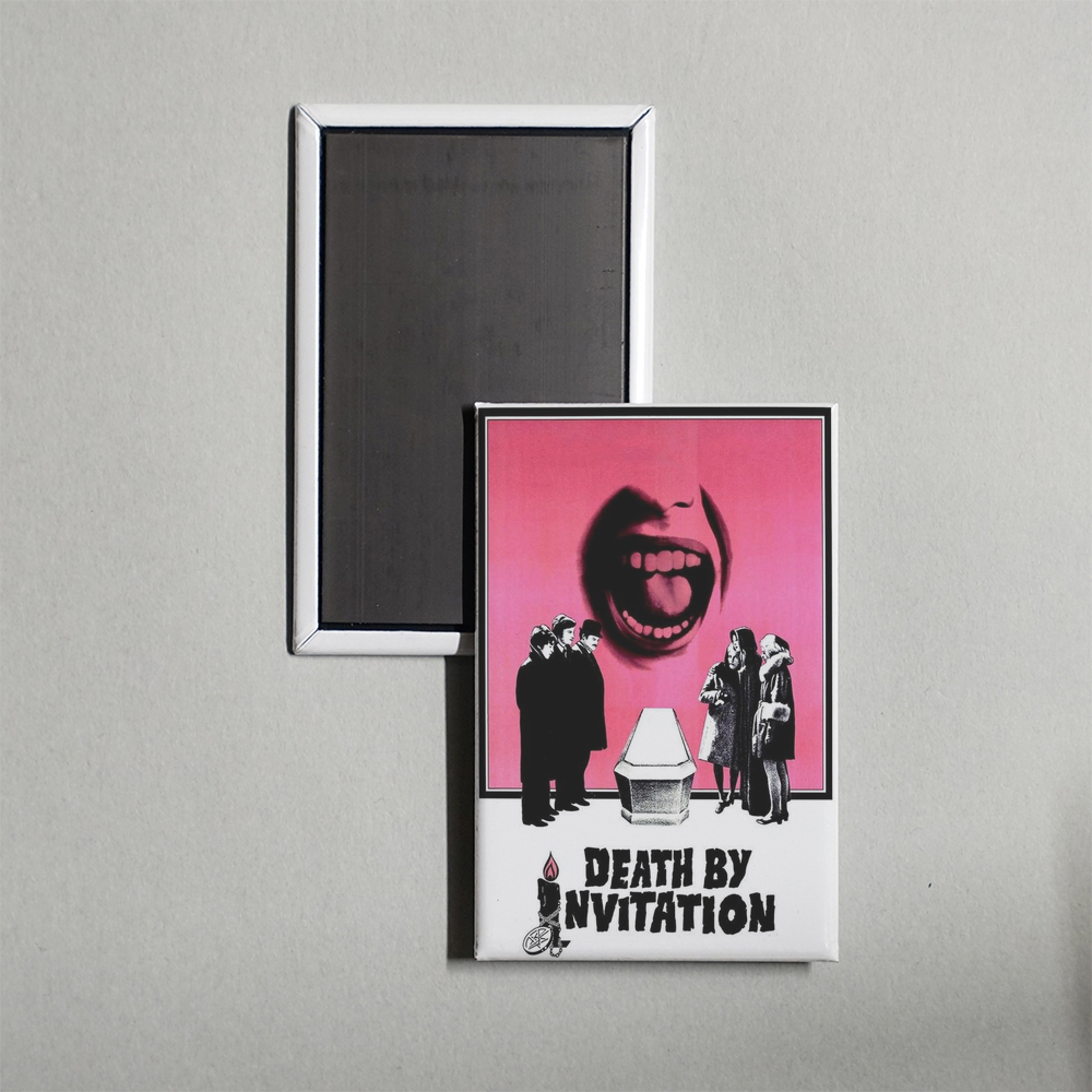 Death by Invitation Mini Movie Fridge Magnet