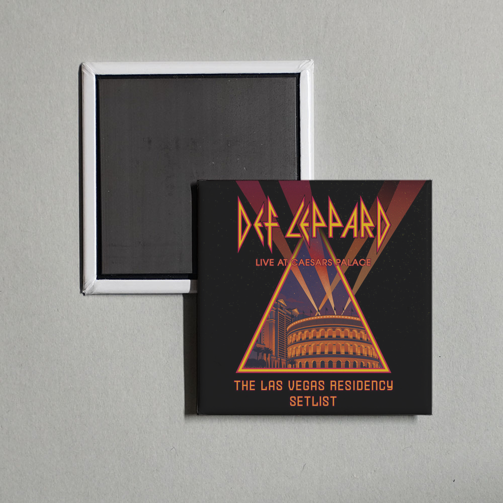 Def Leppard - Def Leppard The Las Vegas Residency Set List Album Cover Fridge Magnet