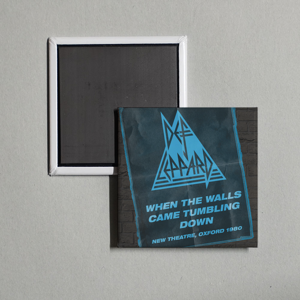 Def Leppard - When The Walls Came Tumbling Down – Live In Oxford Album Cover Fridge Magnet