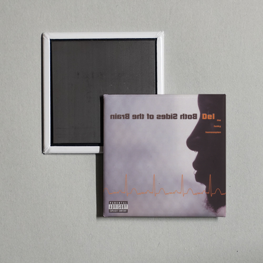 Del The Funky Homosapien - Both Sides Of The Brain Album Cover Fridge Magnet