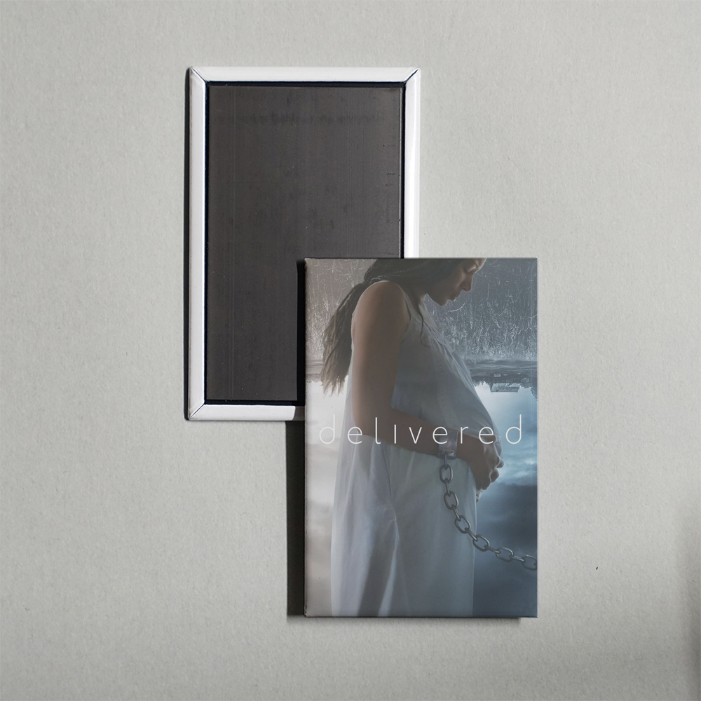 Delivered Mini Movie Fridge Magnet