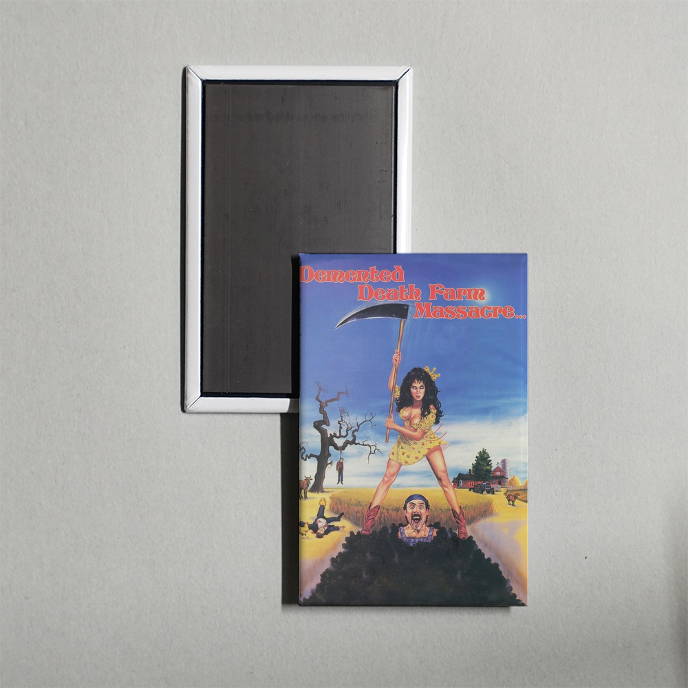 Demented Death Farm Massacre Mini Movie Fridge Magnet