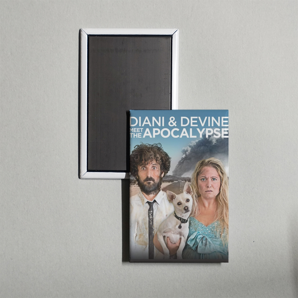 Diani and Devine Meet the Apocalypse Mini Movie Fridge Magnet