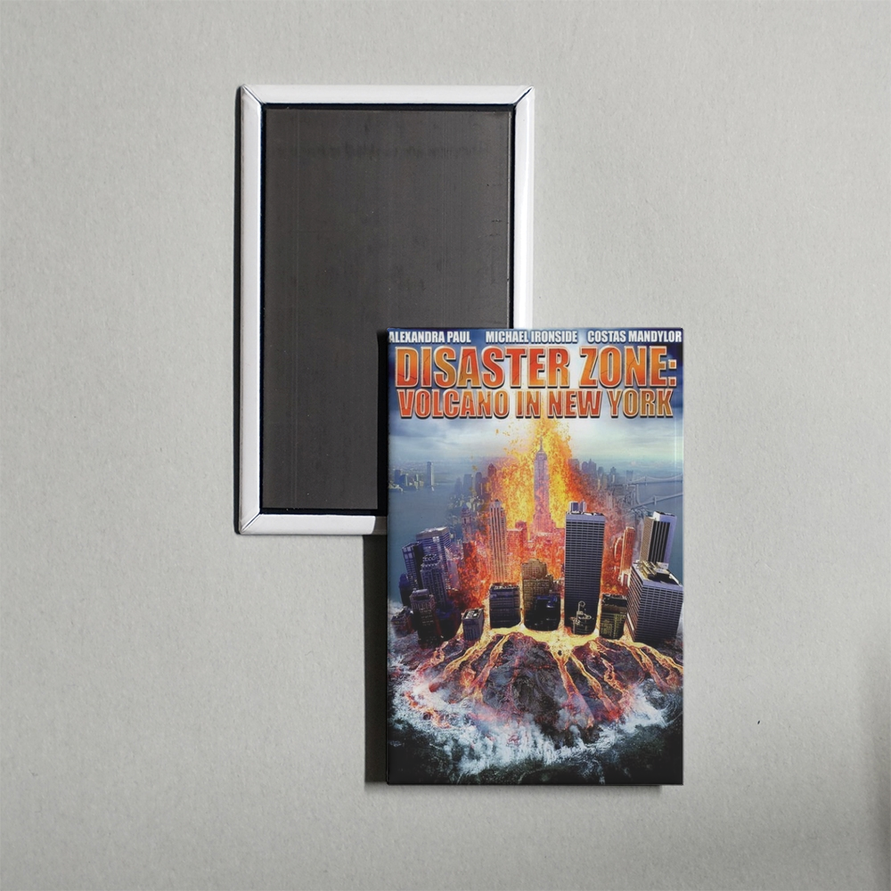 Disaster Zone Volcano in New York Mini Movie Fridge Magnet