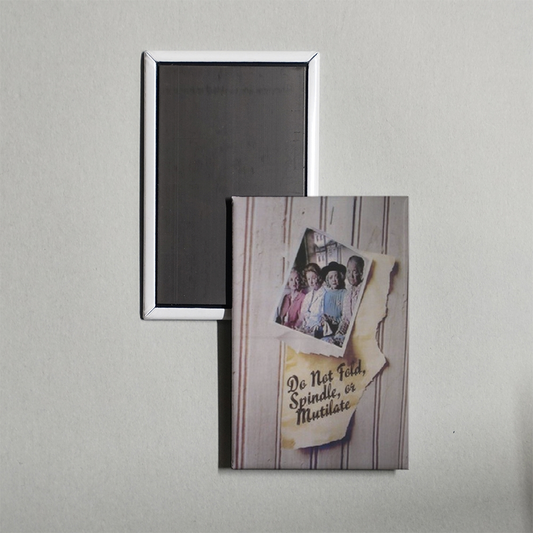 Do Not Fold, Spindle, or Mutilate Mini Movie Fridge Magnet