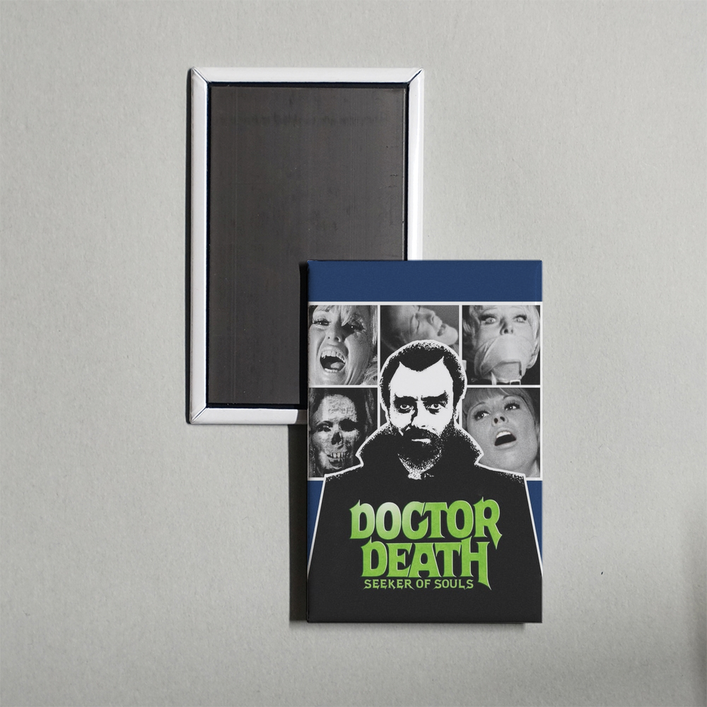 Doctor Death Seeker of Souls Mini Movie Fridge Magnet