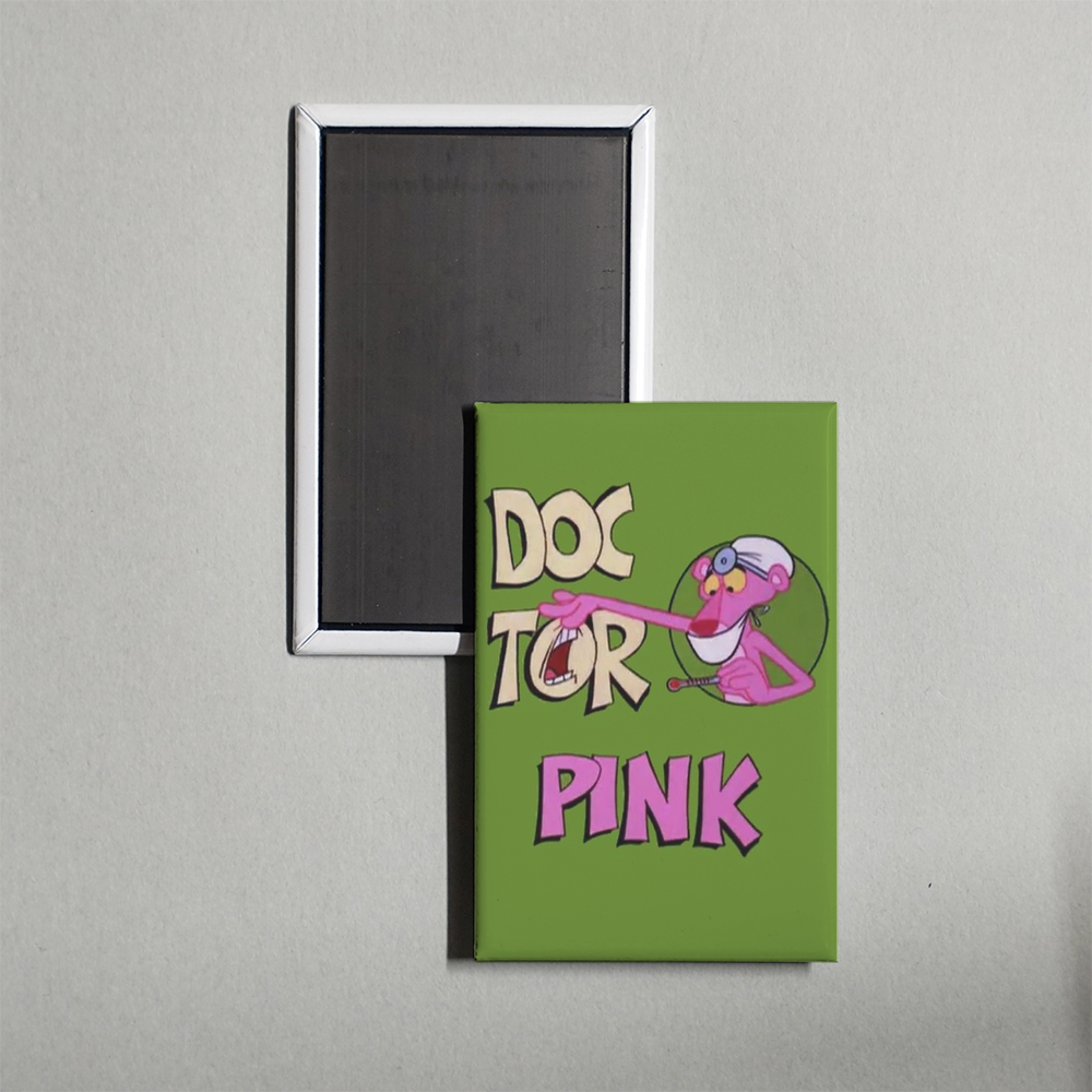 Doctor Pink Mini Movie Fridge Magnet
